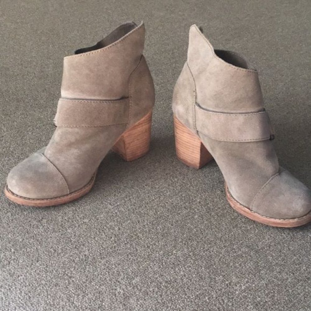 Joe’s Leather Suede Buckle Bootie